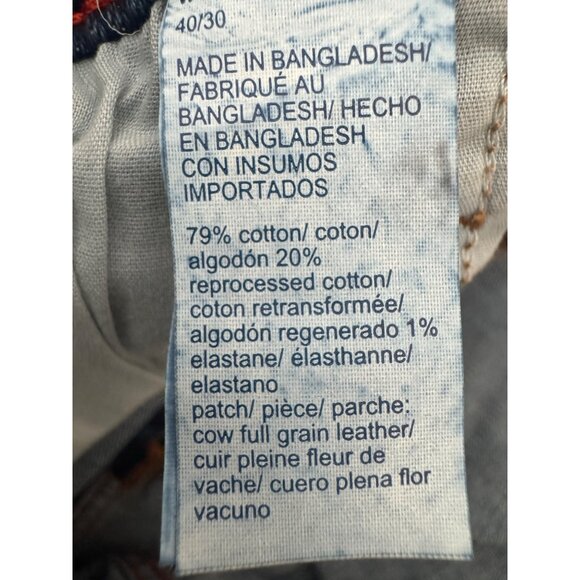 NWT Tommy Hilfiger 40W x 30L Mens Stretch Straight Denim Jeans Blue Cotton - Picture 14 of 16